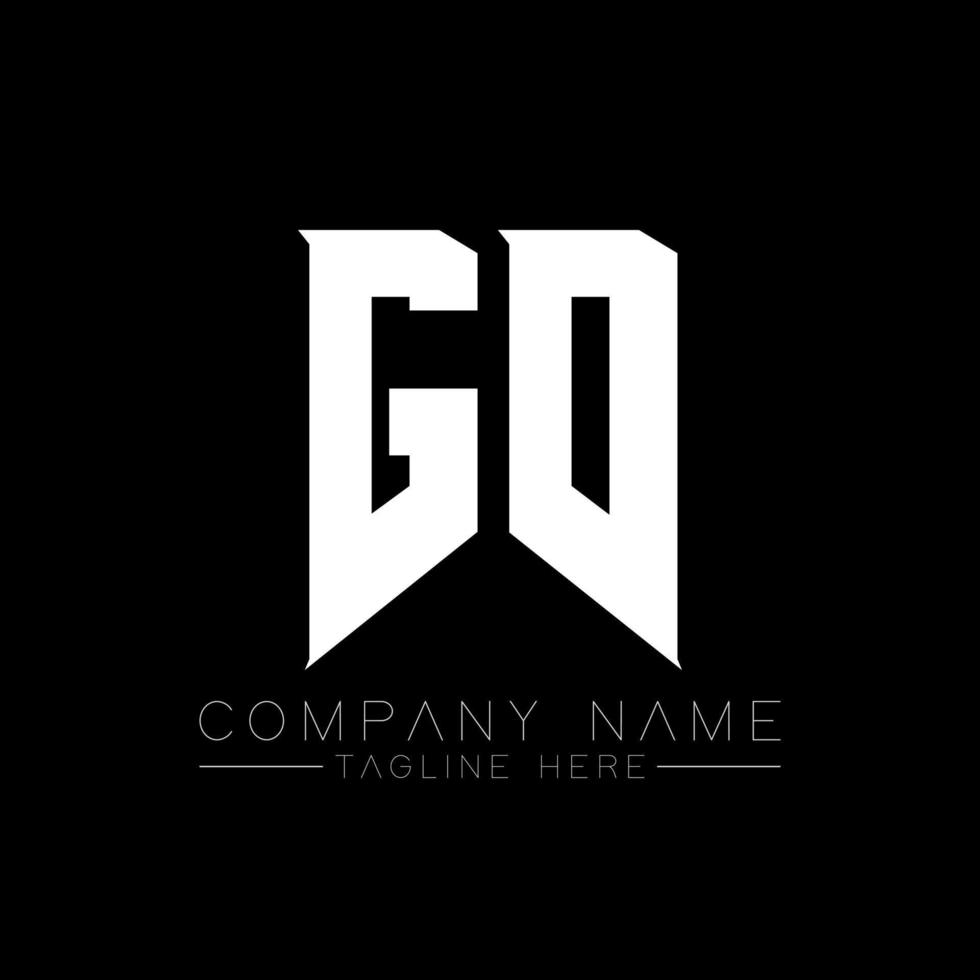 diseño del logotipo de la letra gd. letras iniciales del icono del logotipo de gd gaming para empresas de tecnología. plantilla de diseño de logotipo mínimo tech letter gd. vector de diseño de letra gd con colores blanco y negro. Dios