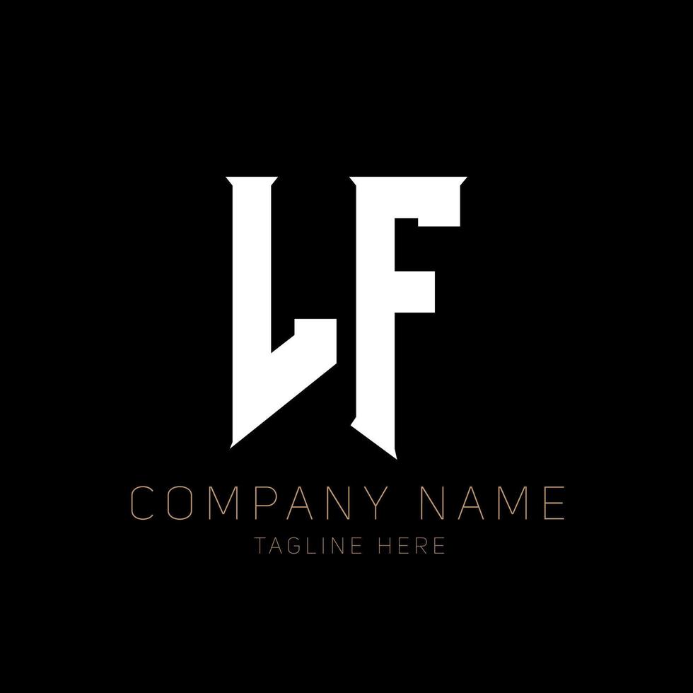 LF Letter Logo Design. Initial letters LF gaming's logo icon for technology companies. Tech letter LF minimal logo design template. LF letter design vector with white and black colors. LF