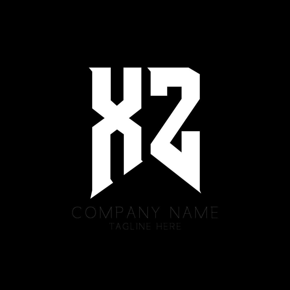 XZ Letter Logo Design. Initial letters XZ gaming's logo icon for technology companies. Tech letter XZ minimal logo design template. X Z letter design vector with white and black colors. xz, x z
