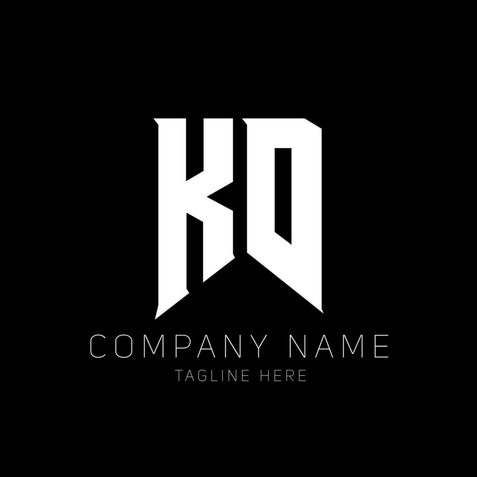 KD Letter Logo Design. Initial letters KD gaming's logo icon for technology companies. Tech letter KD minimal logo design template. KD letter design vector with white and black colors. KD