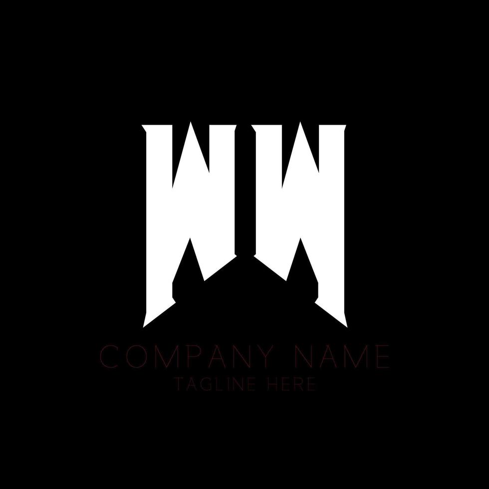 diseño del logotipo de la letra ww. letras iniciales ww icono del logotipo de juegos para empresas de tecnología. plantilla de diseño de logotipo mínimo de letra técnica ww. vector de diseño de letra ww con colores blanco y negro. ww, ww