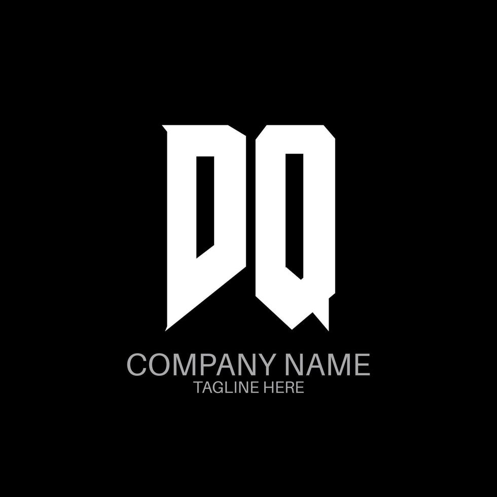 diseño del logotipo de la letra dq. letras iniciales del icono del