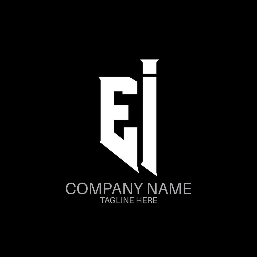 EI Letter Logo Design. Initial letters EI gaming's logo icon for technology companies. Tech letter EI minimal logo design template. EI letter design vector with white and black colors. EI