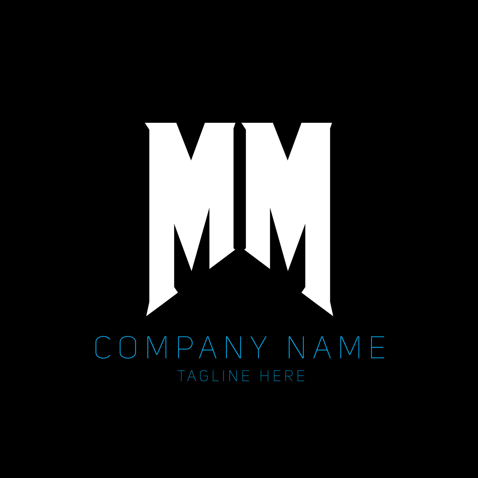 MM Logo. M M Design. White MM Letter. MM/M M Letter Logo Design