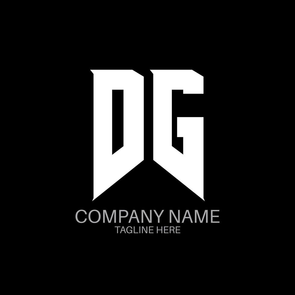 diseño del logotipo de la letra dg. letras iniciales dg icono del logotipo de juegos para empresas de tecnología. plantilla de diseño de logotipo mínimo tech letter dg. vector de diseño de letras dg con colores blanco y negro. DG