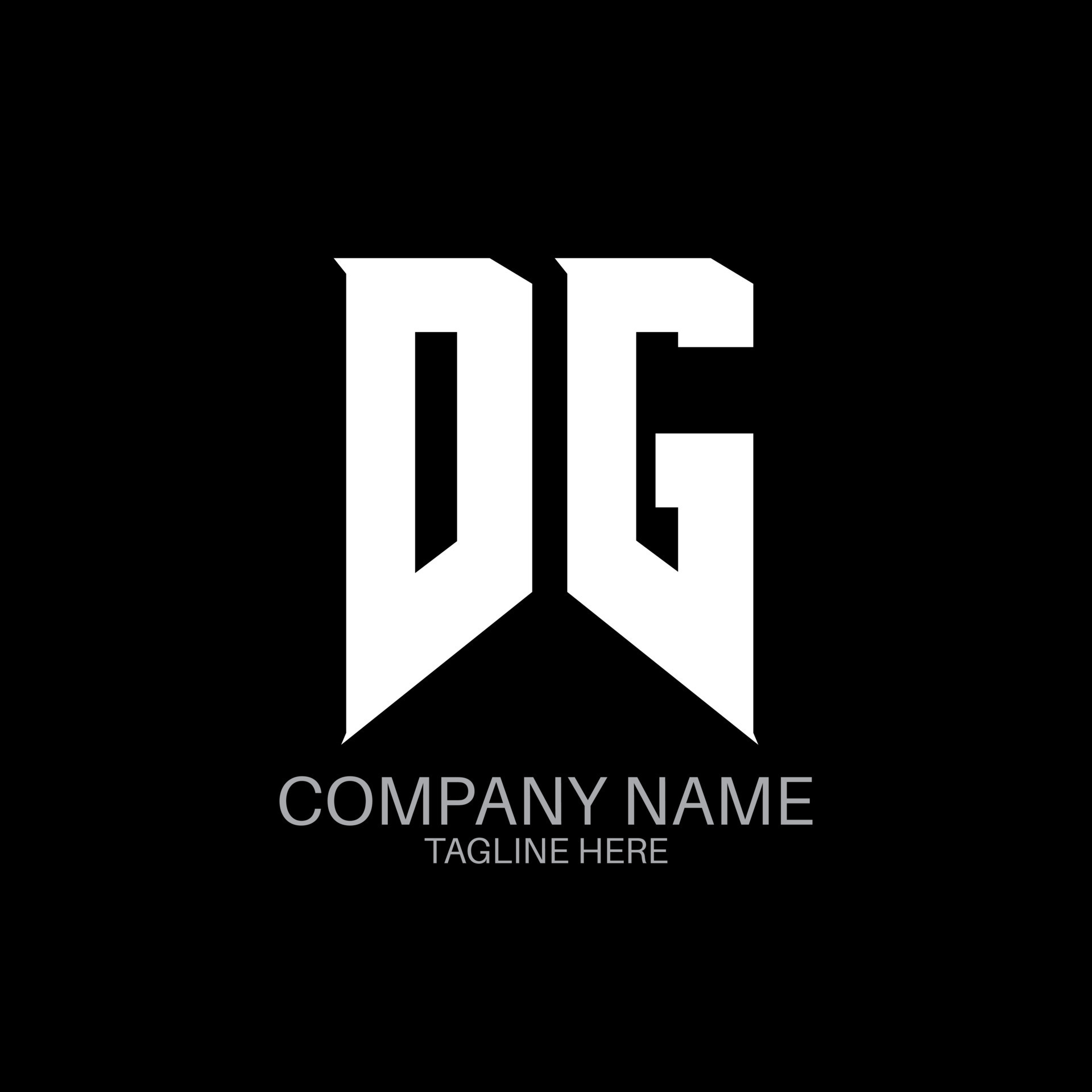 diseño del logotipo de la letra dg. letras iniciales dg icono del
