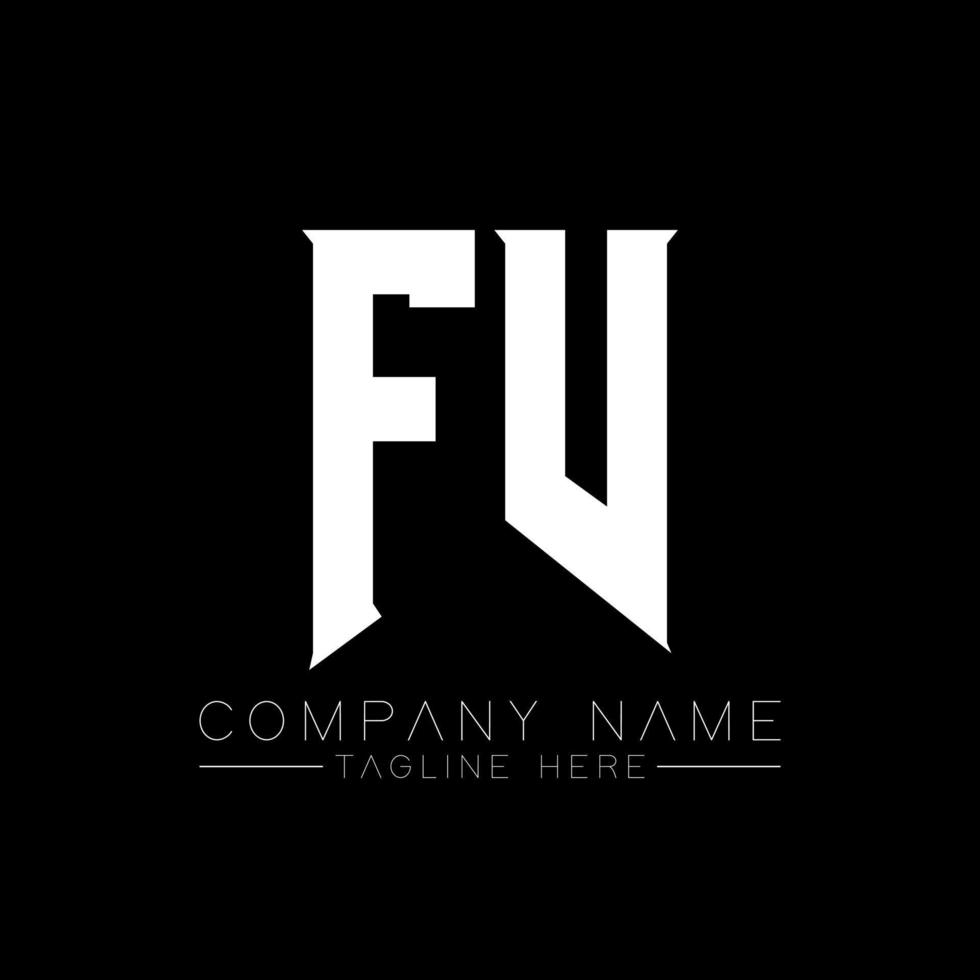 diseño del logotipo de la letra fv. letras iniciales del icono del logotipo de fv gaming para empresas de tecnología. plantilla de diseño de logotipo mínimo tech letter fv. vector de diseño de letras fv con colores blanco y negro. fv