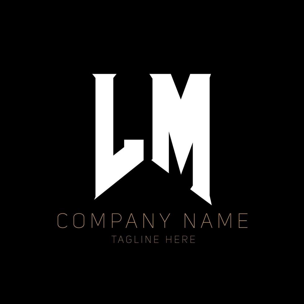 LM Letter Logo Design. Initial letters LM gaming's logo icon for technology companies. Tech letter LM minimal logo design template. LM letter design vector with white and black colors. LM