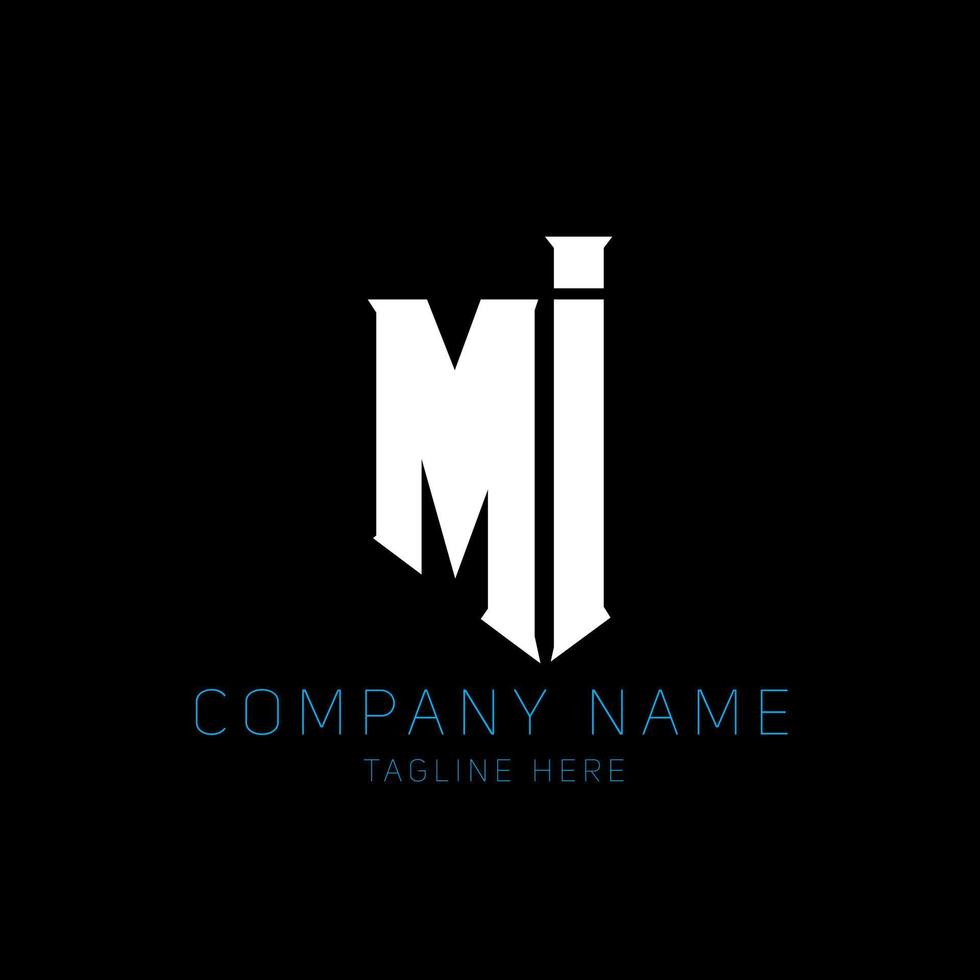 MI Letter Logo Design. Initial letters MI gaming's logo icon for technology companies. Tech letter MI minimal logo design template. MI letter design vector with white and black colors. MI