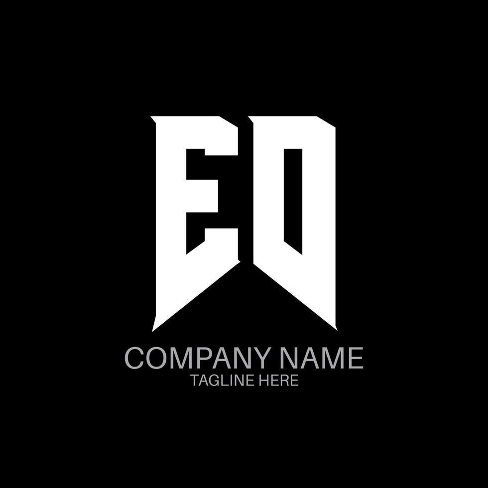 ED Letter Logo Design. Initial letters ED gaming's logo icon for technology companies. Tech letter ED minimal logo design template. ED letter design vector with white and black colors. ED