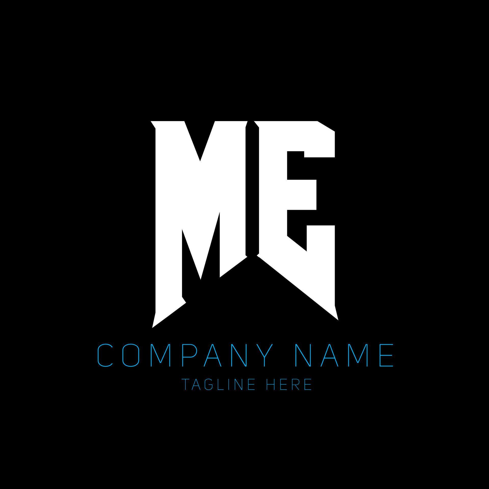ME Letter Logo Design. Initial letters ME gaming's logo icon for