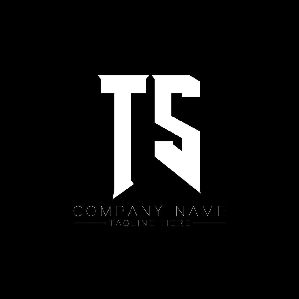 TS Letter Logo Design. Initial letters TS gaming's logo icon for technology companies. Tech letter TS minimal logo design template. TS letter design vector with white and black colors. TS