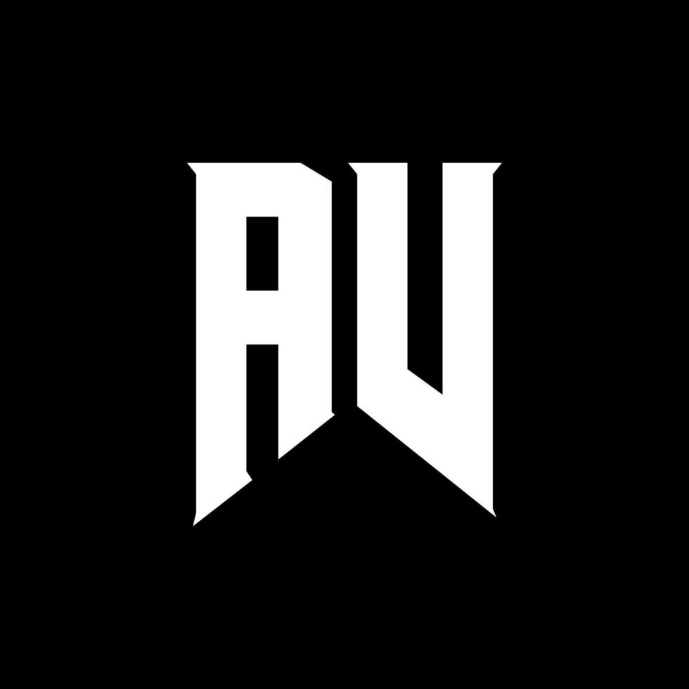 diseño del logotipo de la letra av. letras iniciales del icono del logotipo de av gaming para empresas de tecnología. plantilla de diseño de logotipo mínimo tech letter av. vector de diseño de letra av con colores blanco y negro. AV