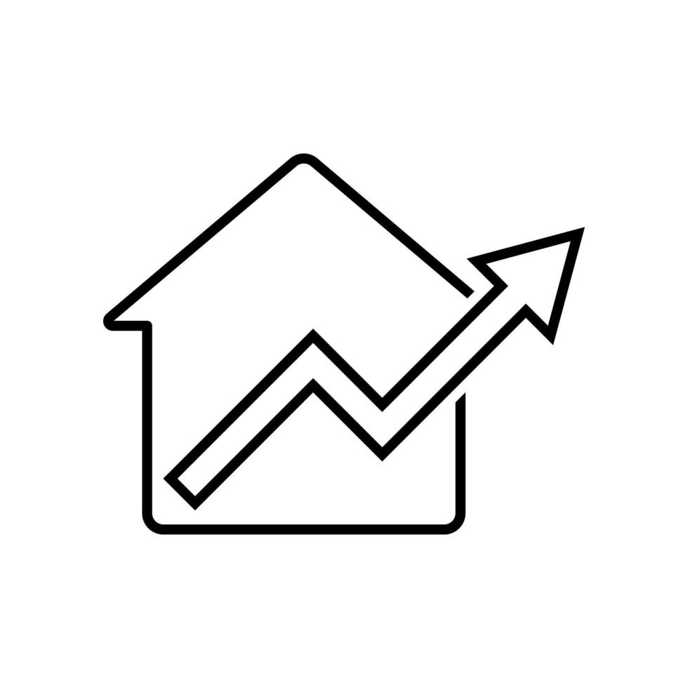 increase housing price icon vector