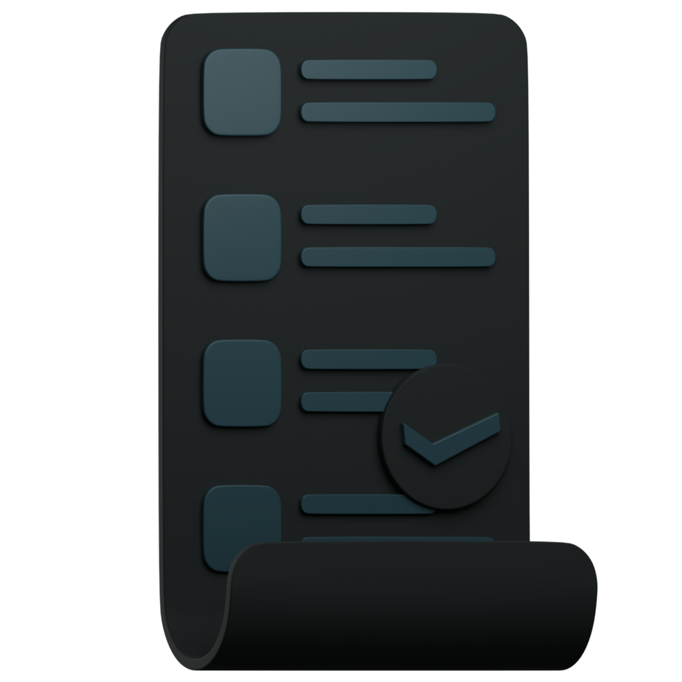 3D Icon Invoice Verified png