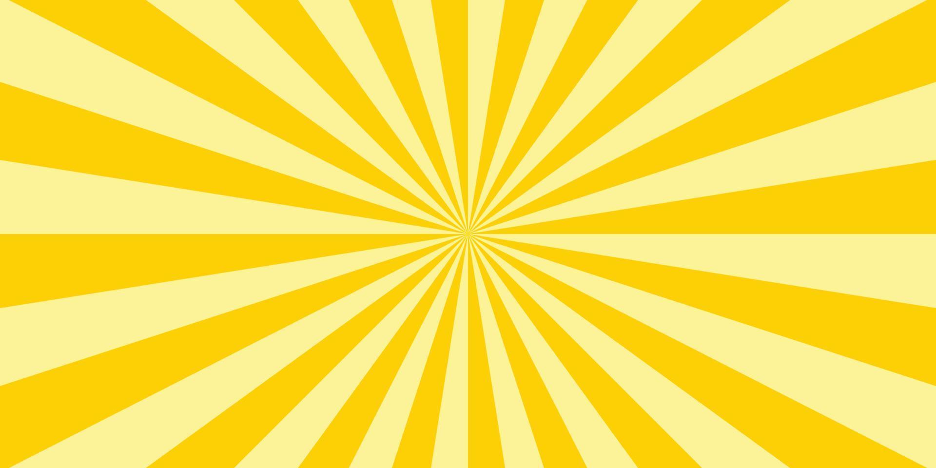Abstract explosion background in gradient yellow color. Asian style glare effect. Sunshine sparkle pattern. Vector illustration of a radial ray. Narrow beam. For backdrops, posters, banners, covers.