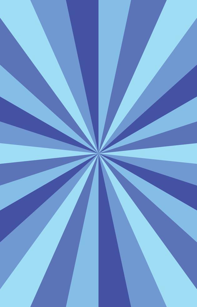 Abstract explosion background in gradient blue color. Vertical glare effect. Sunshine sparkle pattern. Vector illustration of a radial ray. Narrow beam. For backdrops, posters, banners, and covers.