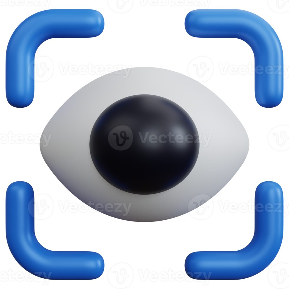 3d rendering eye scanner isolated png