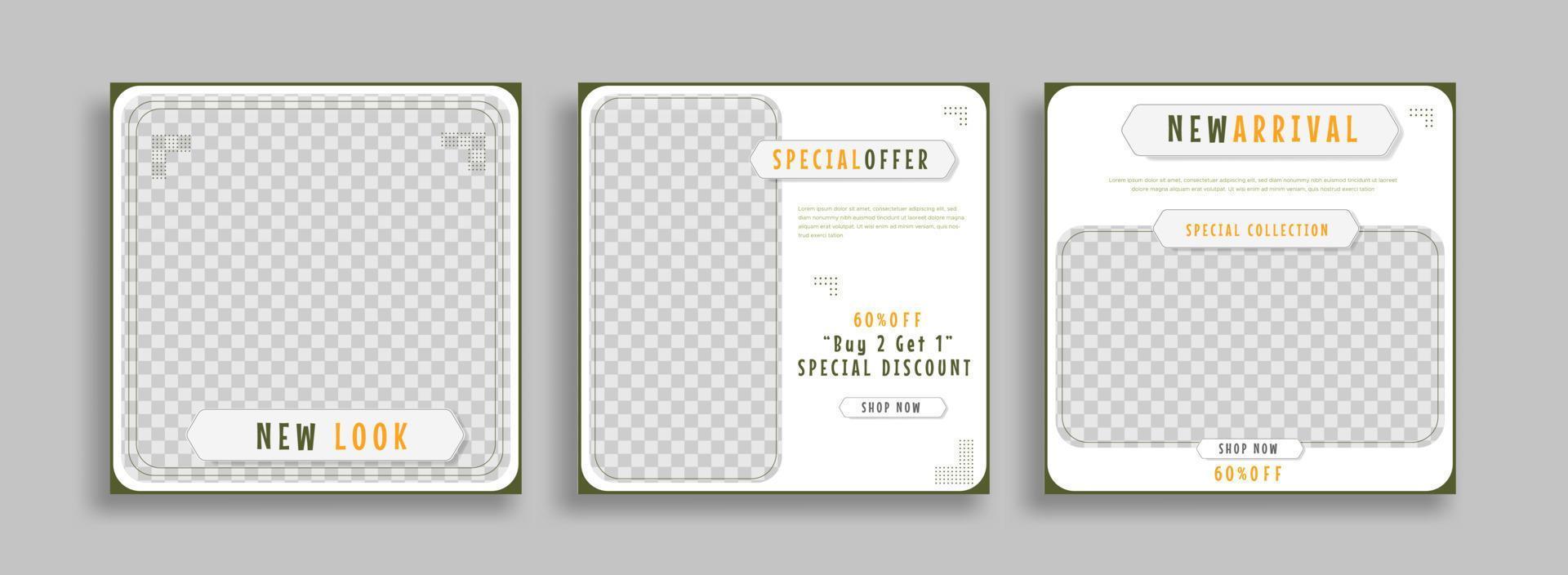 Business social media post template design vector