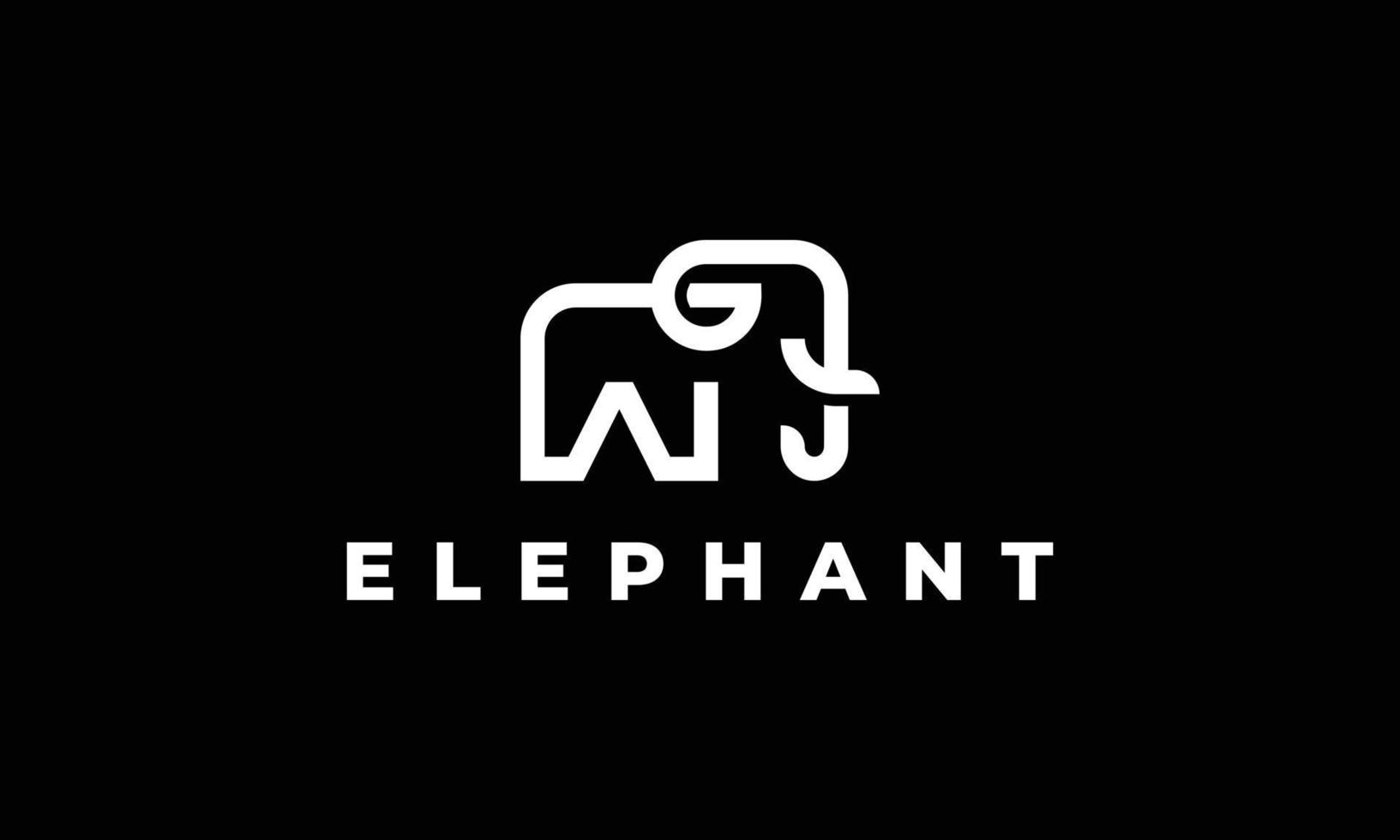 modern and minimal elephant logo design vector