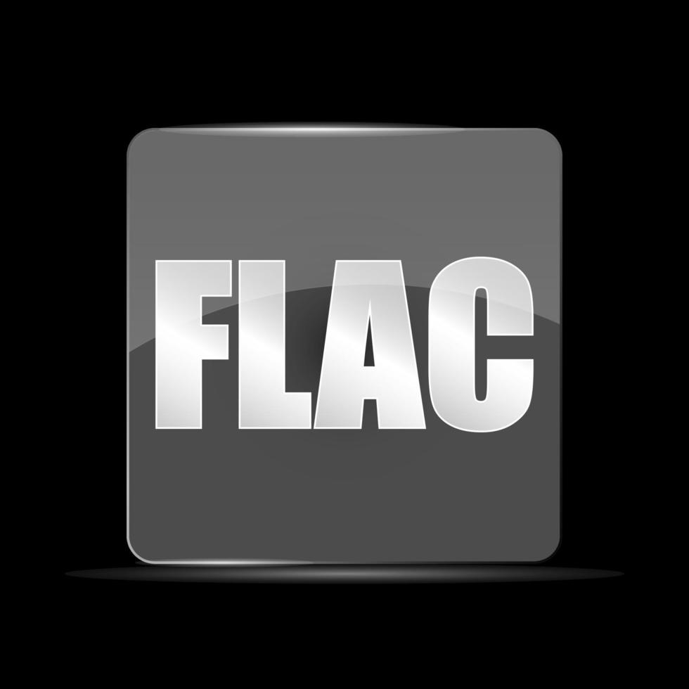 FLAC File Icon, Flat Design Style vector