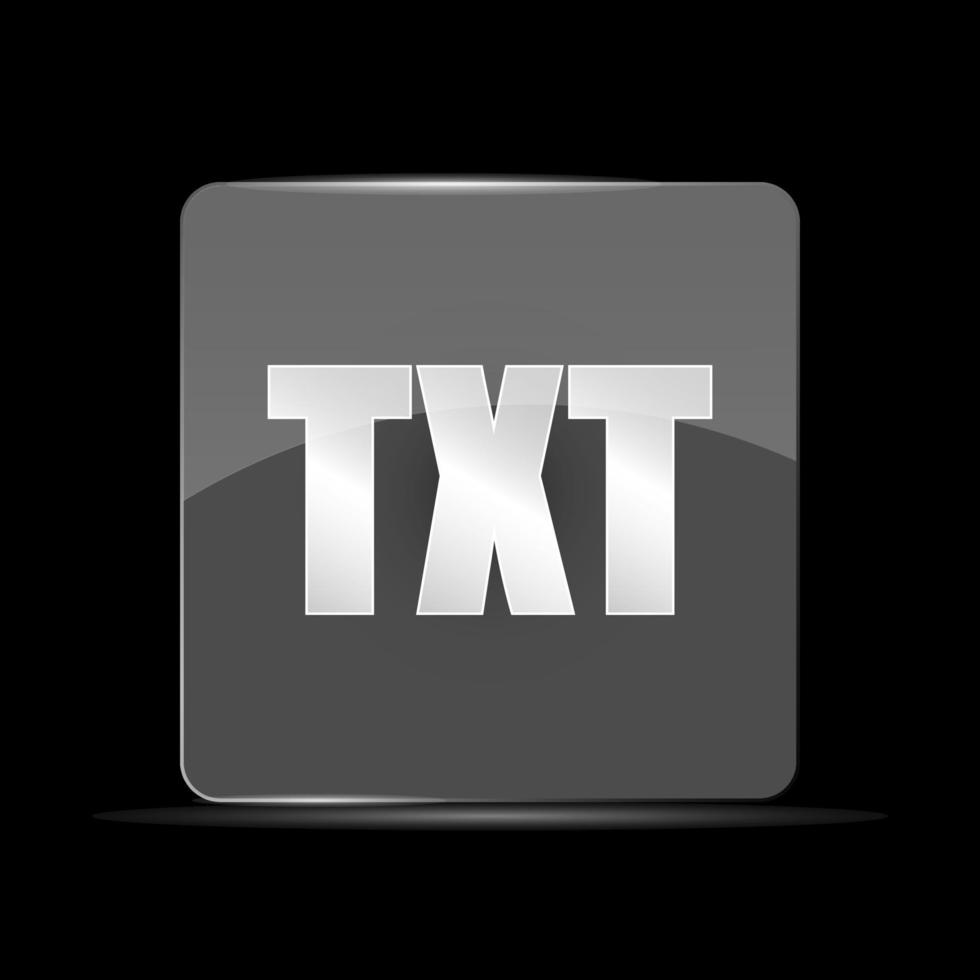 TXT File Vector Icon, Flat Design Style