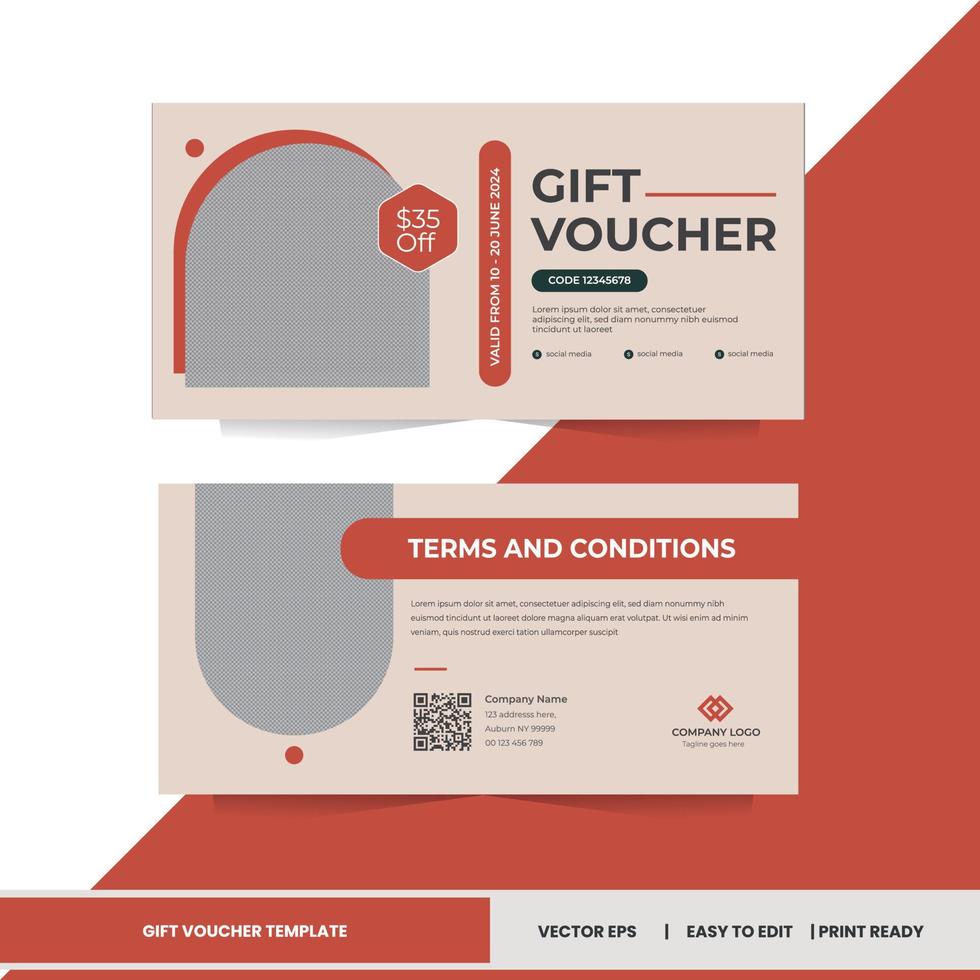 Gift certificate template - professional Gift Voucher Template - 07 vector