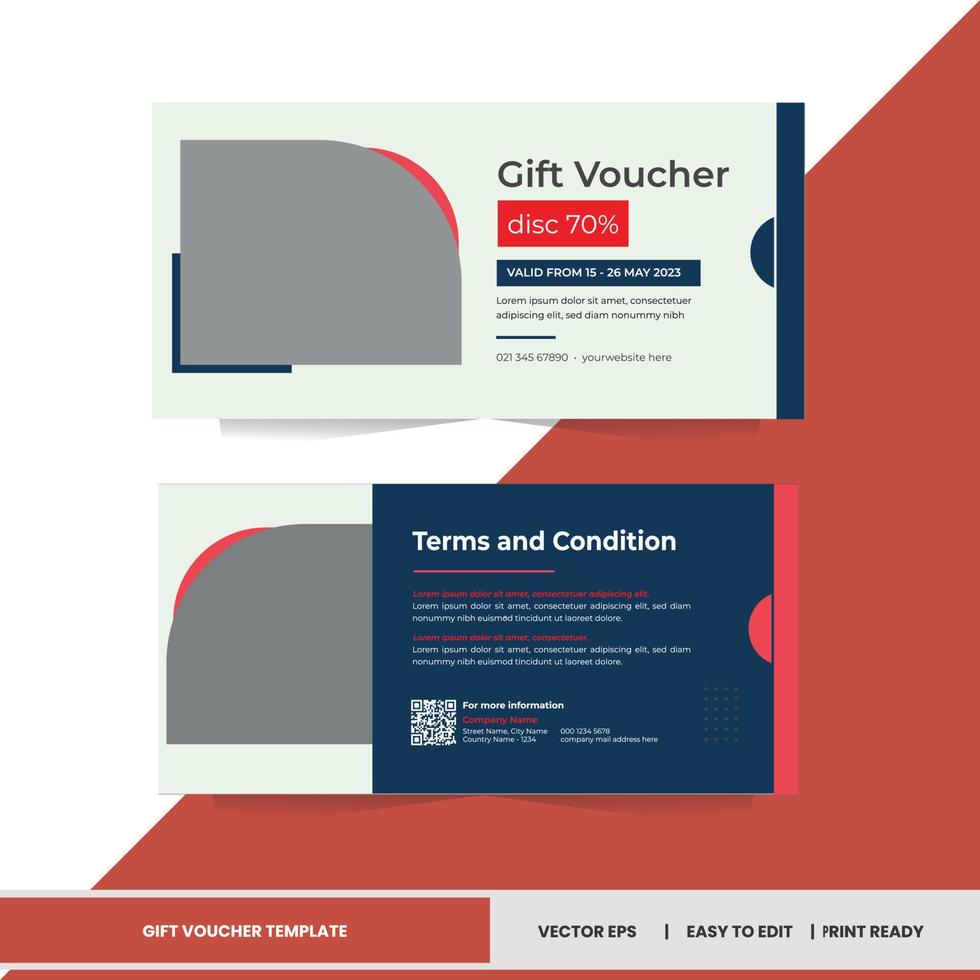 Gift Voucher Template - professional discount vector template - 05
