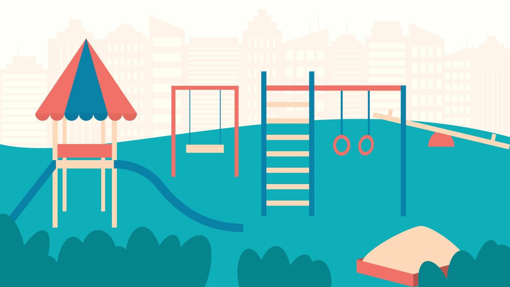 children playground in park vector