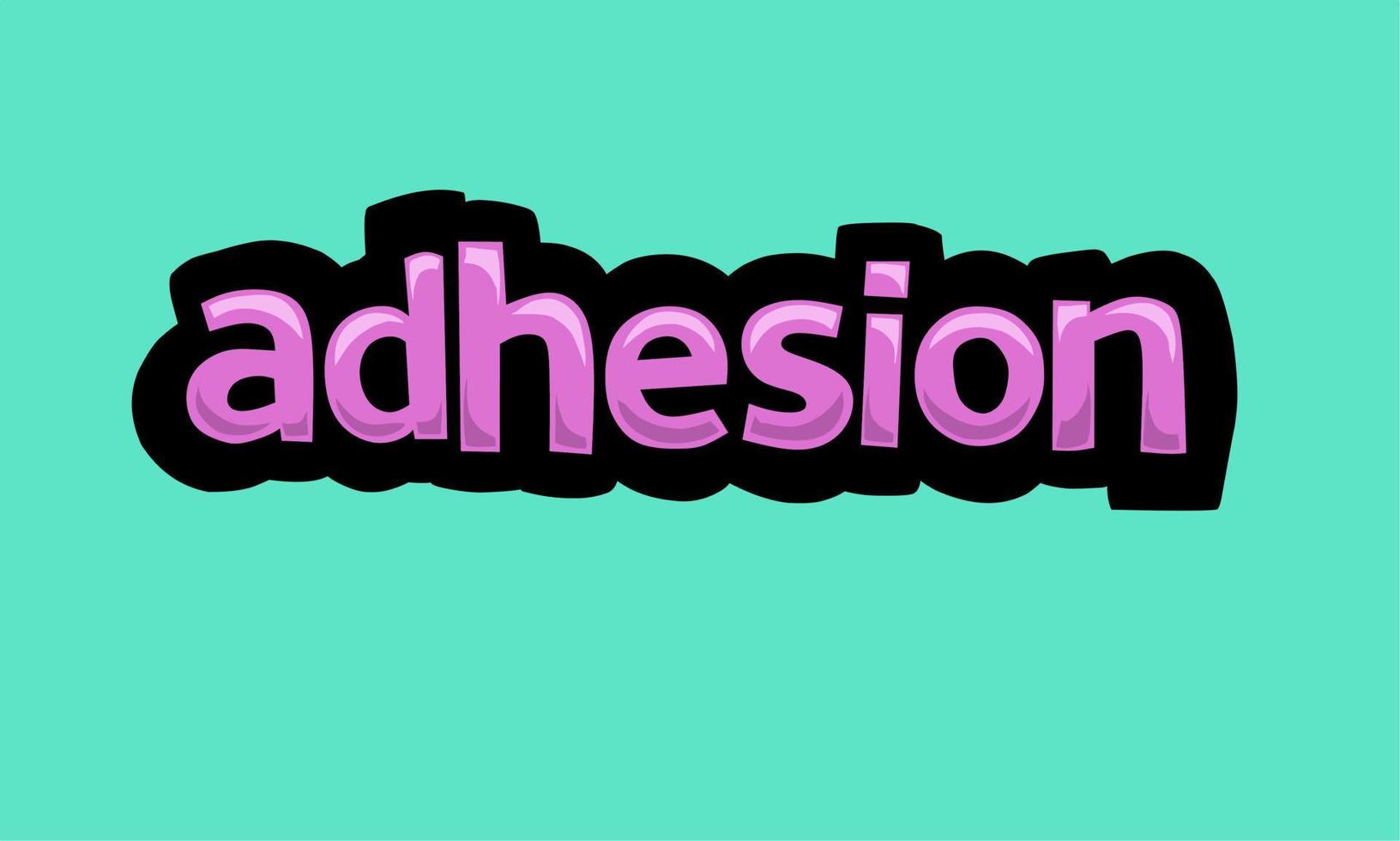 ADHESION writing vector design on a blue background