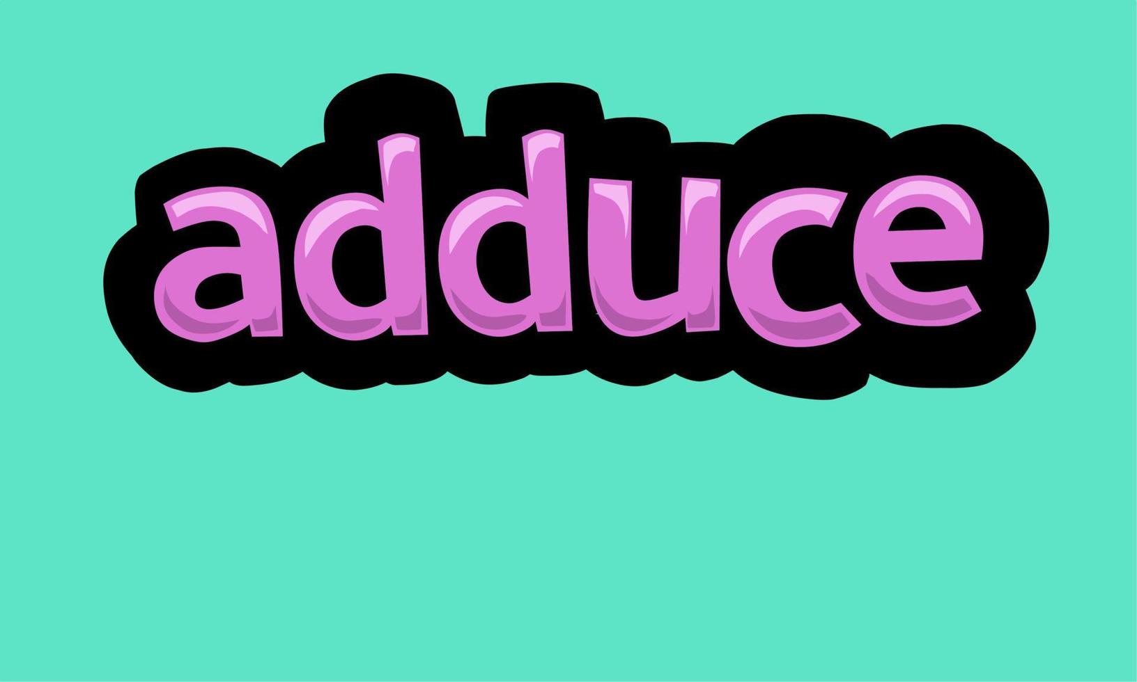 ADDUCE writing vector design on a blue background