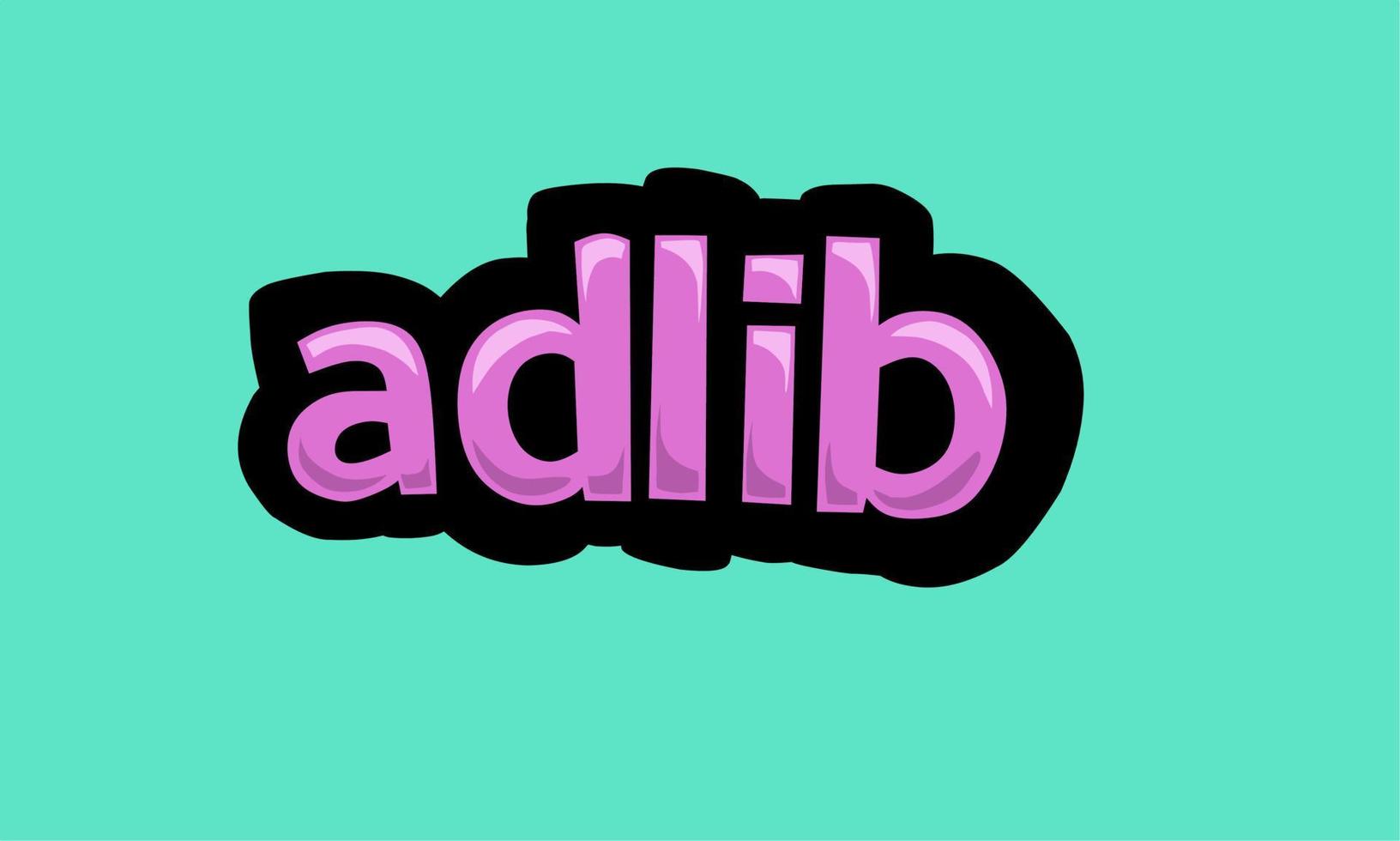 ADLIB writing vector design on a blue background