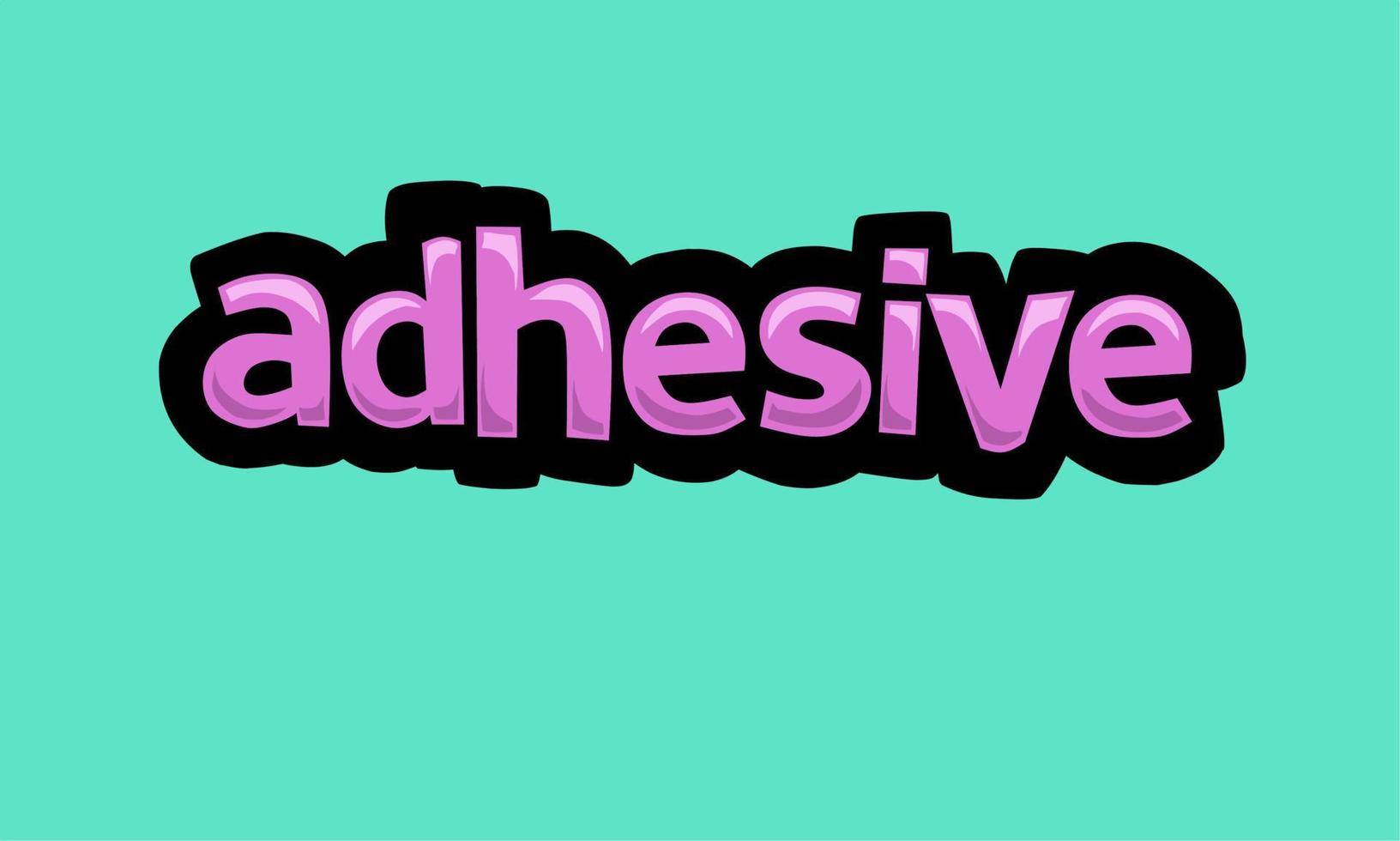 ADHESIVE writing vector design on a blue background