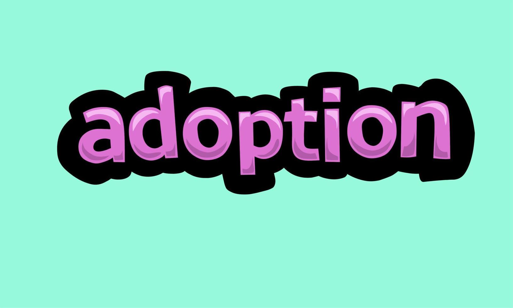 ADOPTION writing vector design on a blue background