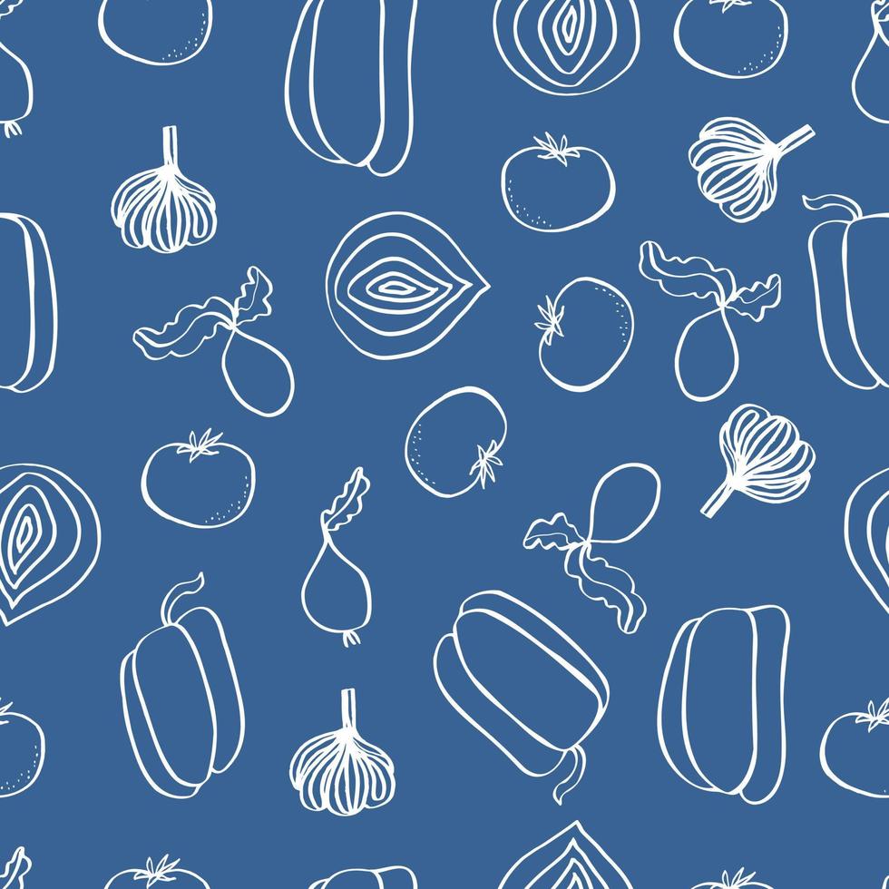 vegetable vector seamless pattern colorful vegan seasonal harvest food