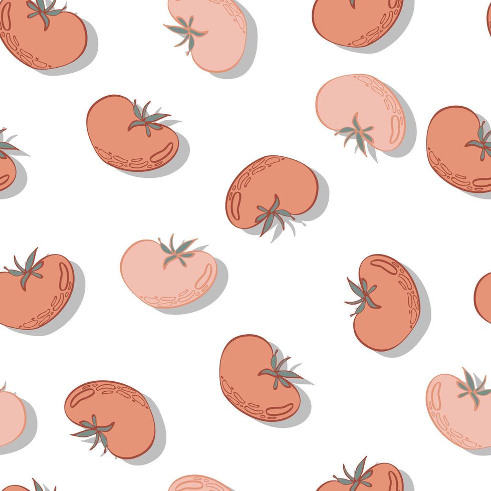 tomates, vegetal, vector, seamless, patrón vector