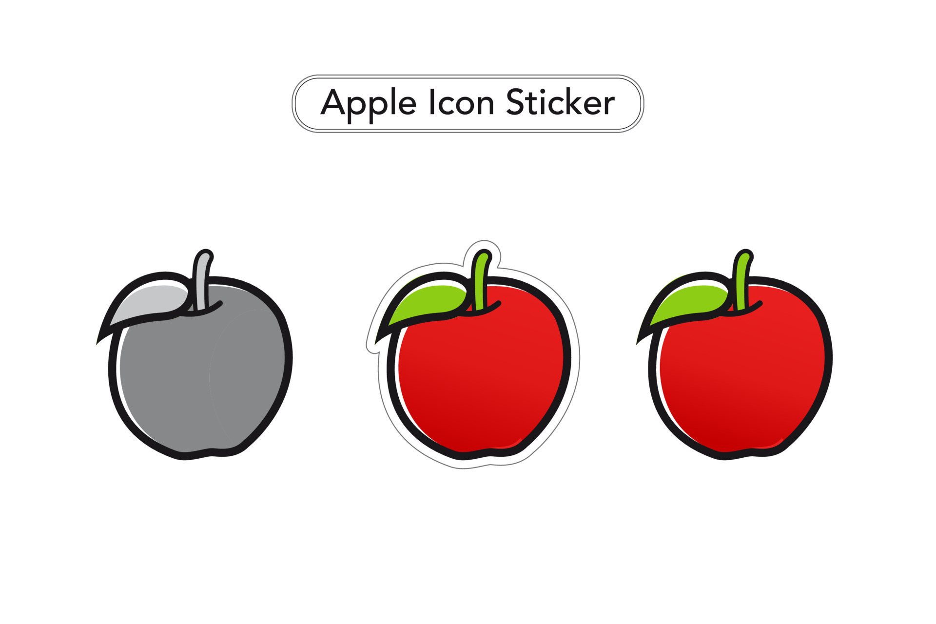 apple clip art black and white