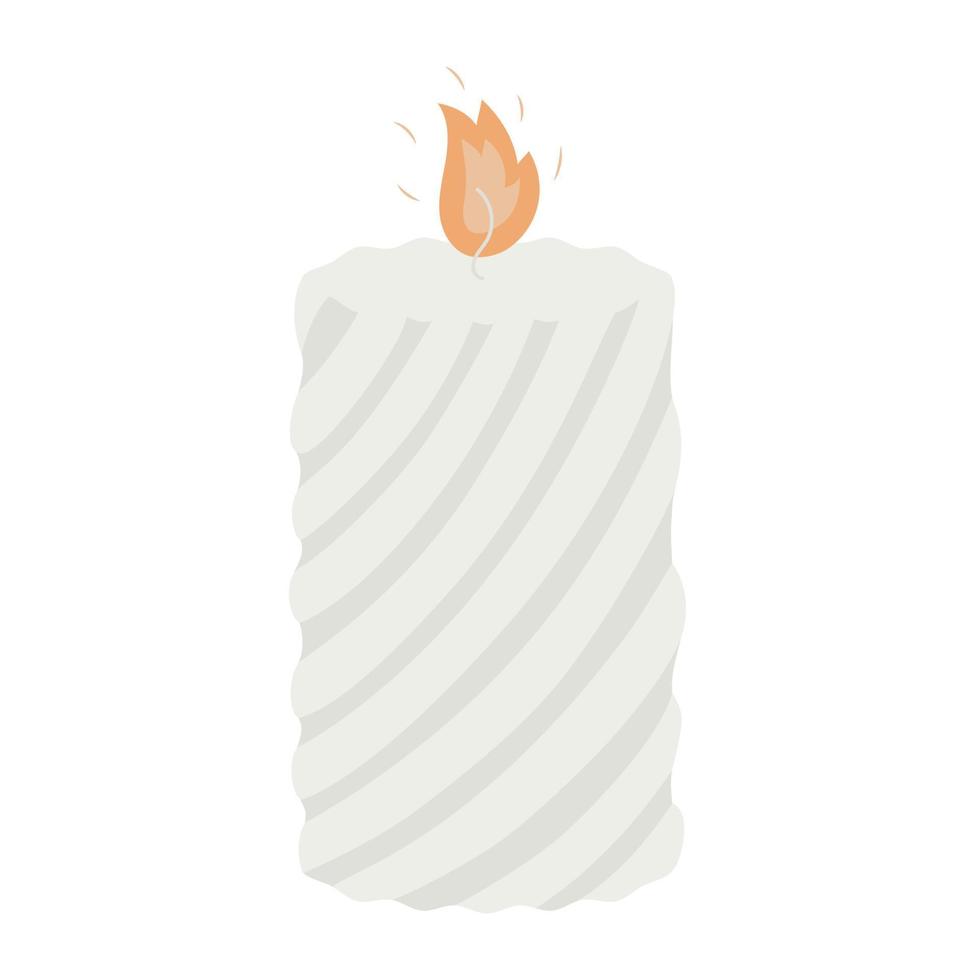 paraffin scented ribbed handmade candle for aromatherapy vector
