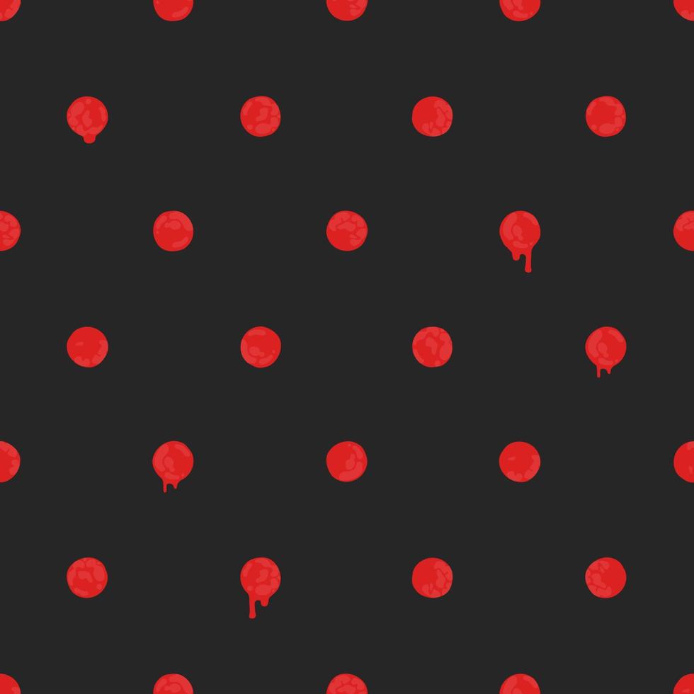 Bloody Red Polka Dot on Black Backdrop, Halloween Background, Seamless  Pattern. Spooky Illustration for Holidays, Wrapping Paper, Texture EPS  Vector. 11788700 Vector Art at Vecteezy