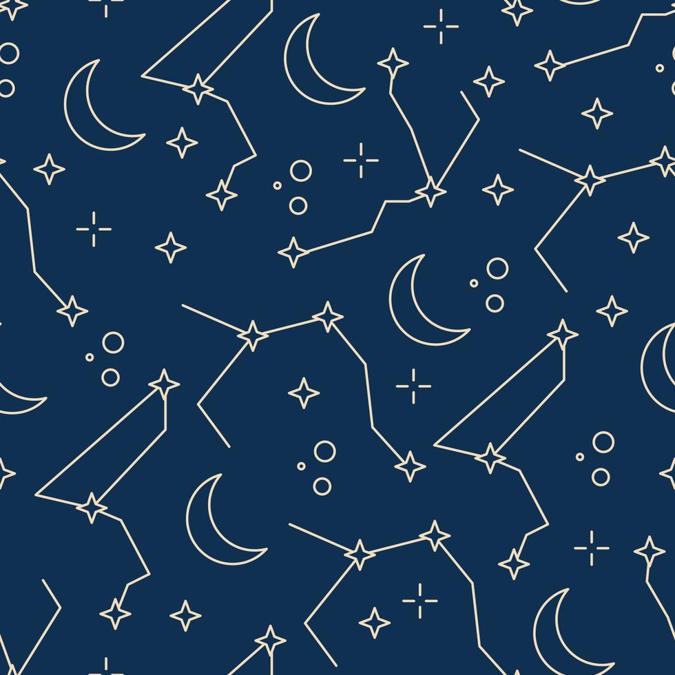 Constellation Seamless Pattern vector