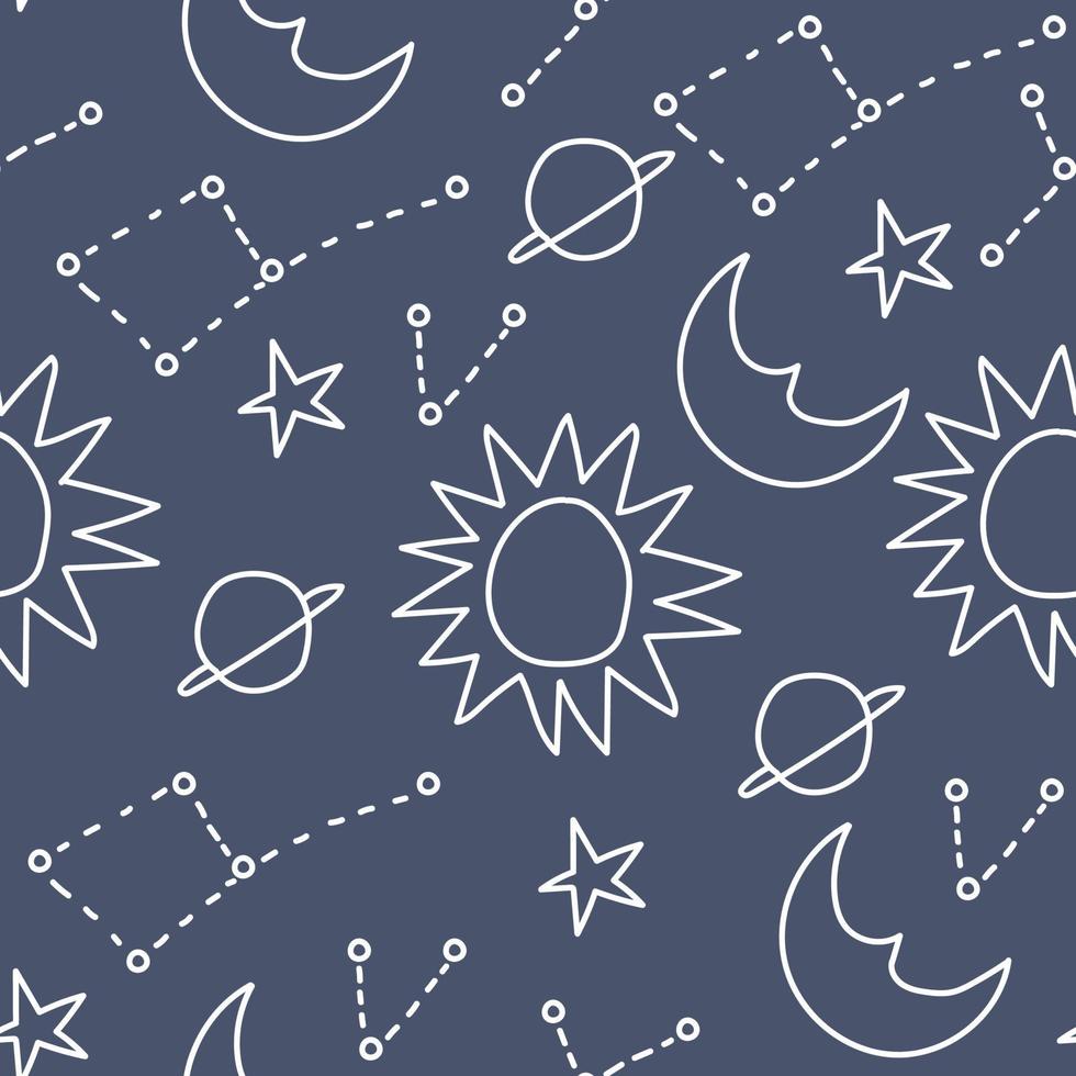 Cosmic Seamless Pattern vector