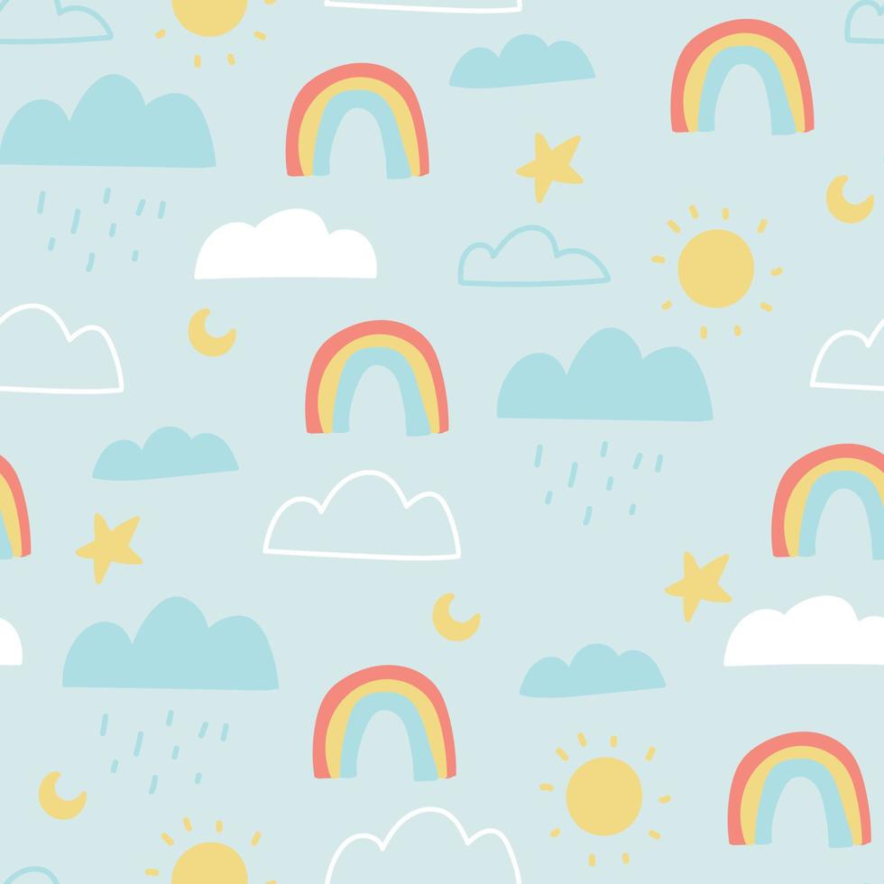 Seamless Pattern of the Sky vector