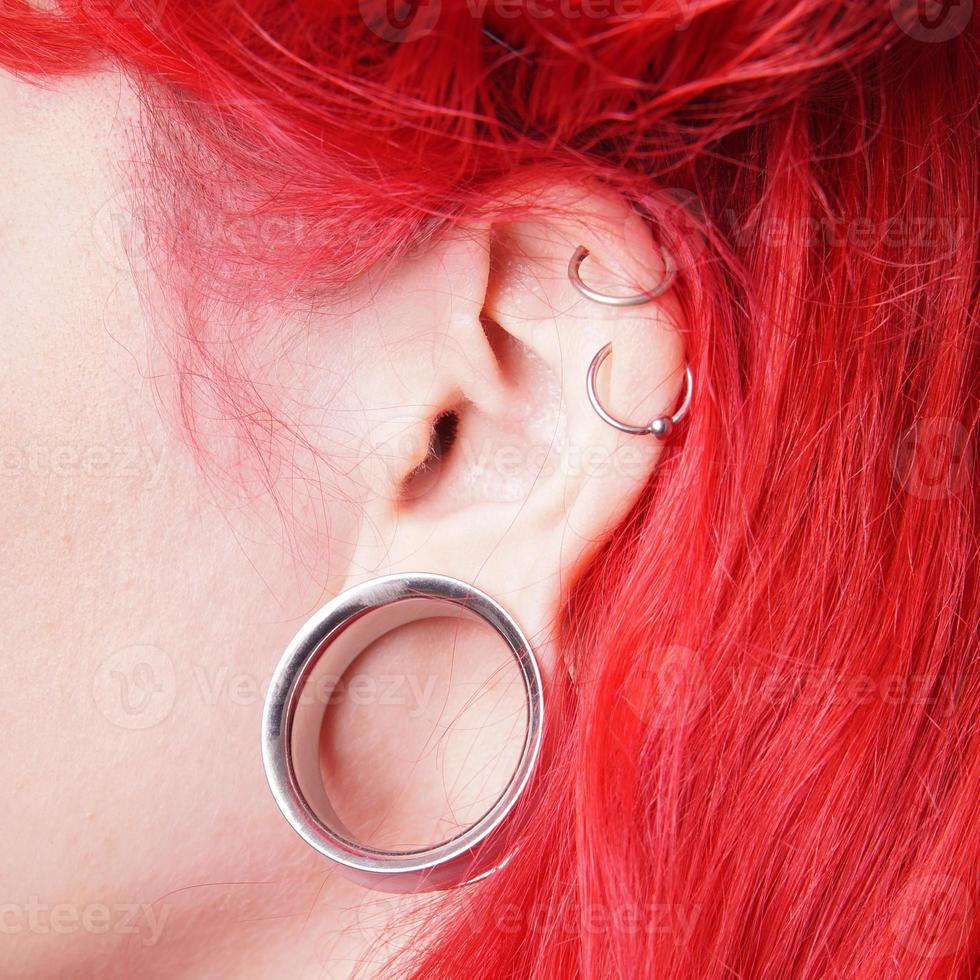 flesh tunnel piercing photo