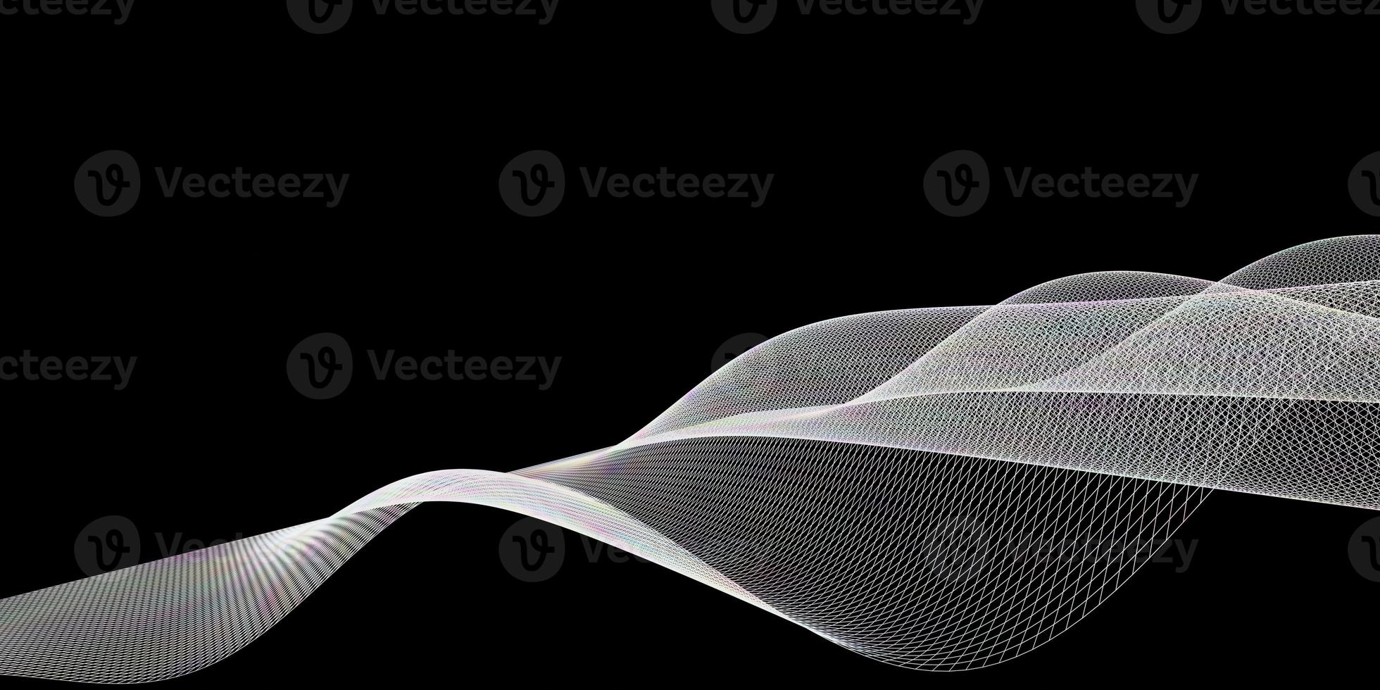 Abstract 3d mesh wave background. Futuristic technology style. Elegant background for business presentations. photo