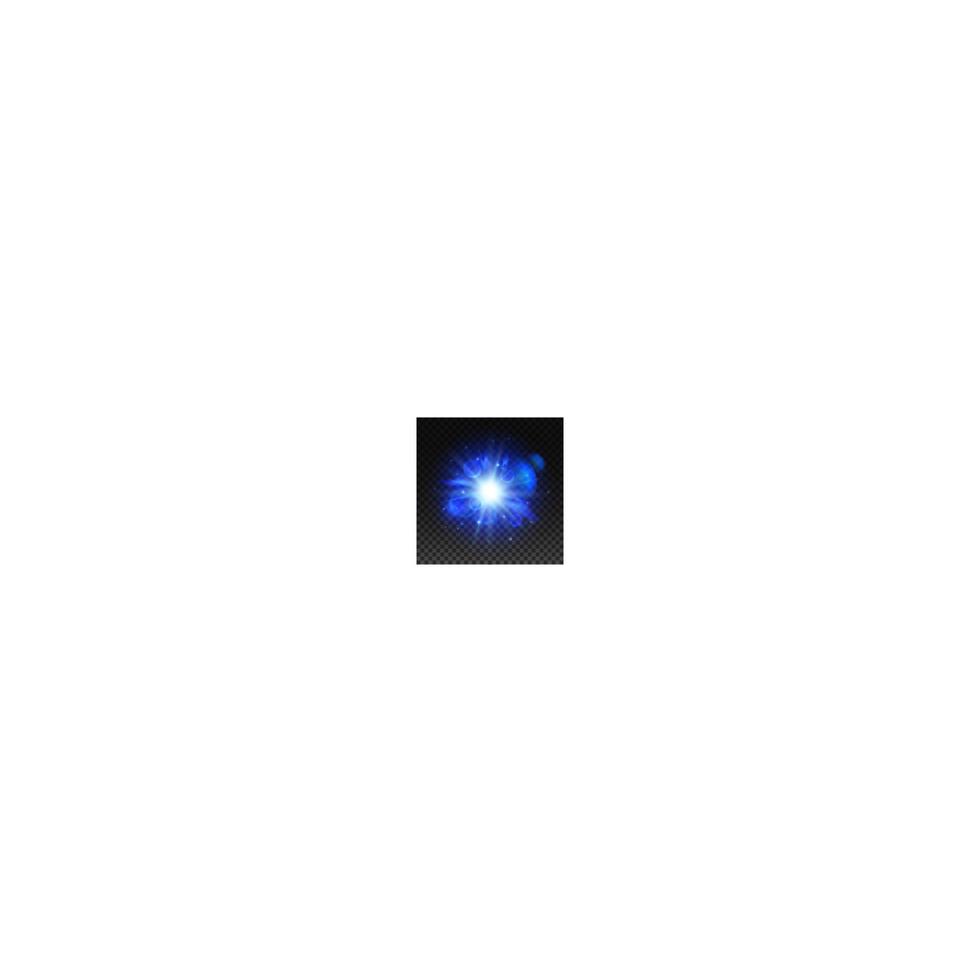 Blue star light space burst flash vector