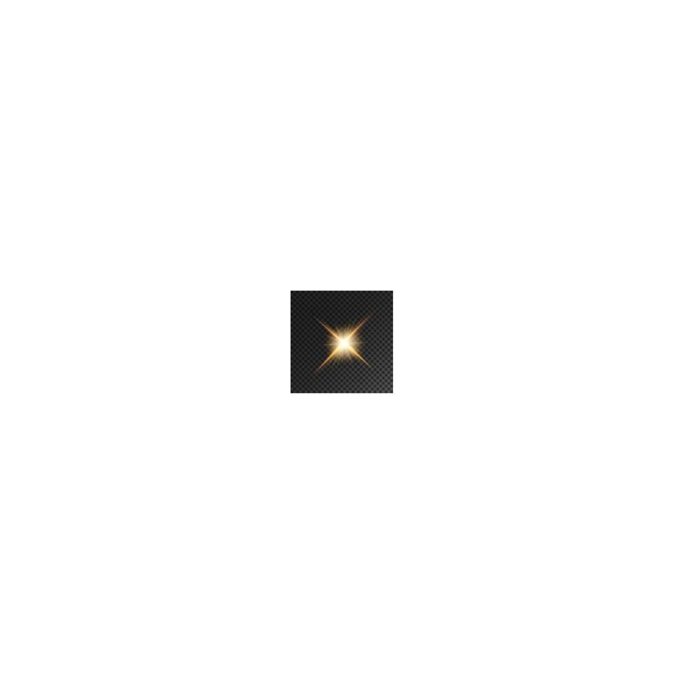 Gold bright star light flash vector