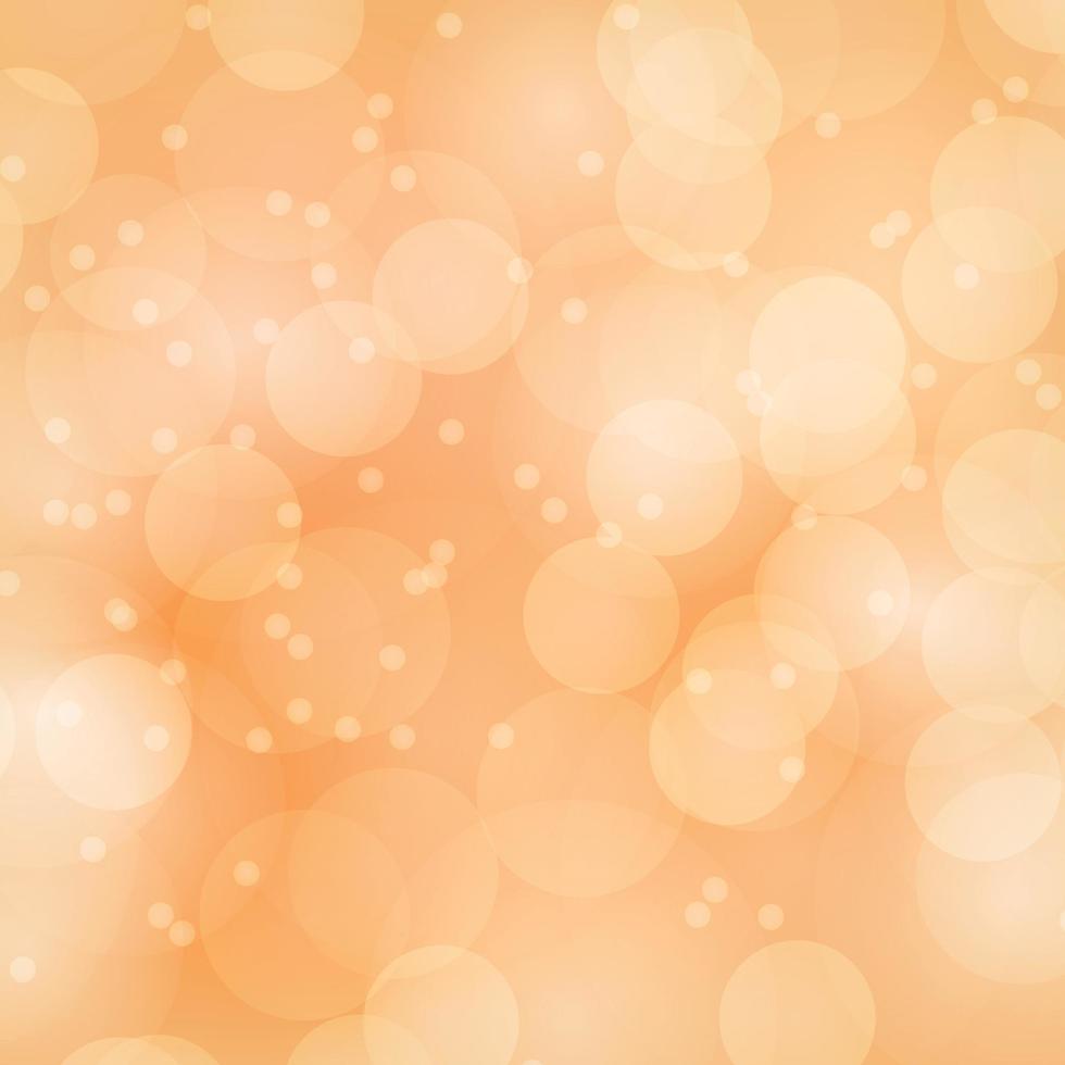 Abstract yellow bokeh background with defocused circles and glitter. Decoration element for Christmas and New Year holidays, greeting cards, web banners, posters - Vector