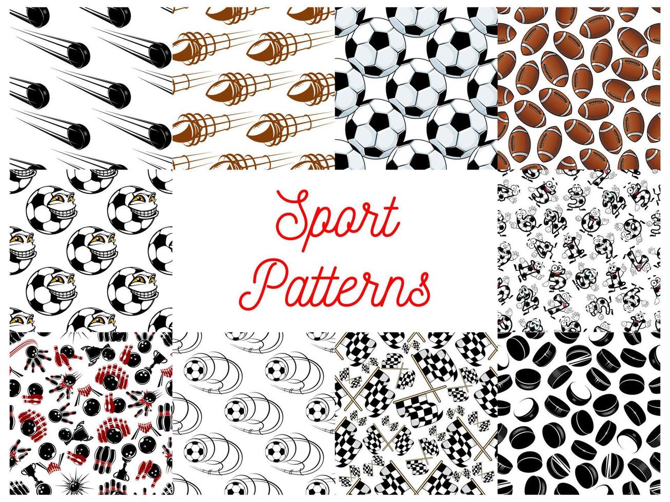 Sport seamless pattern backgrounds vector