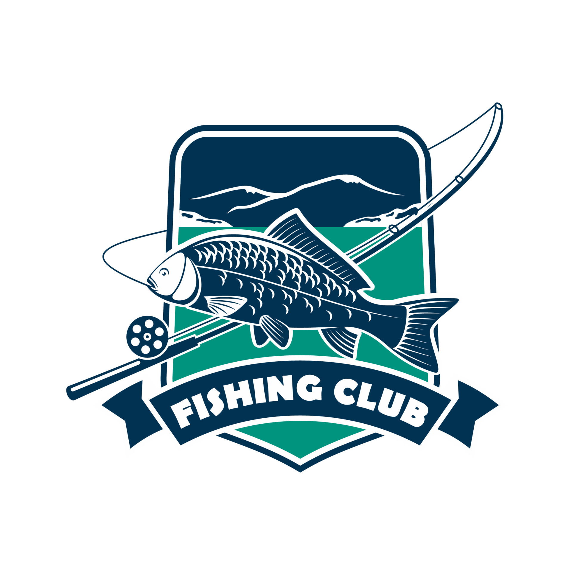 Fishing club emblem for fisherman sport 11791202 Vector Art at Vecteezy