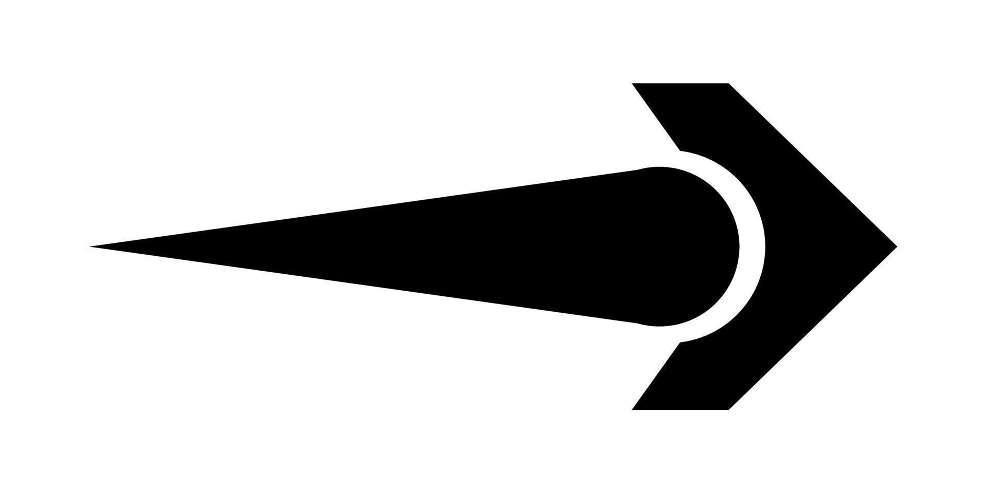 ilustración vectorial gráfico de flecha negra cion vector